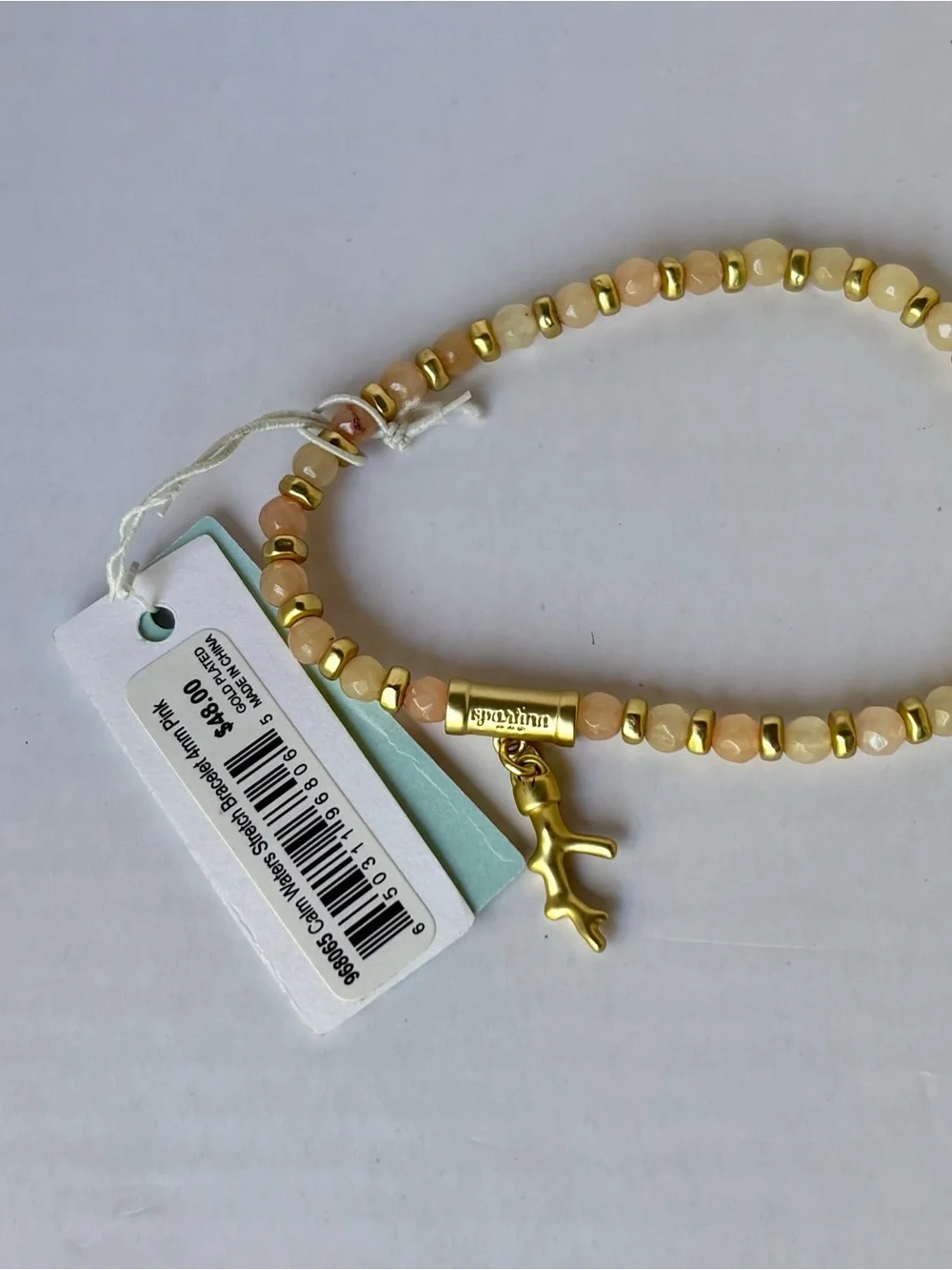Spartina 449 Calm Waters Pink Jade Bracelet